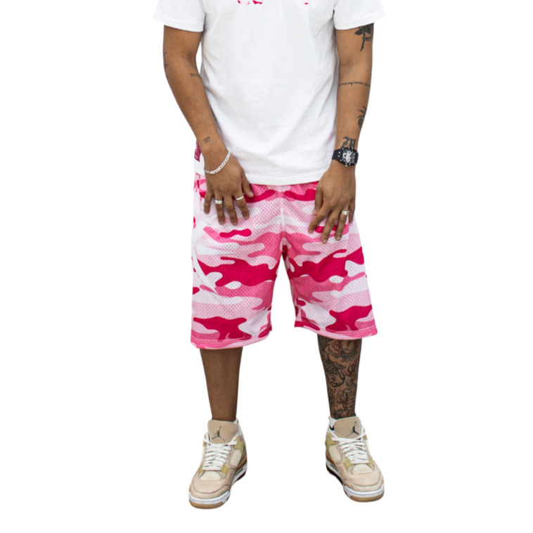 SHORT CAMO PINK