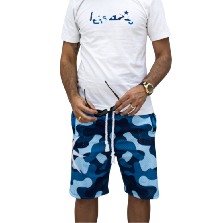BLUE CAMMO TEE