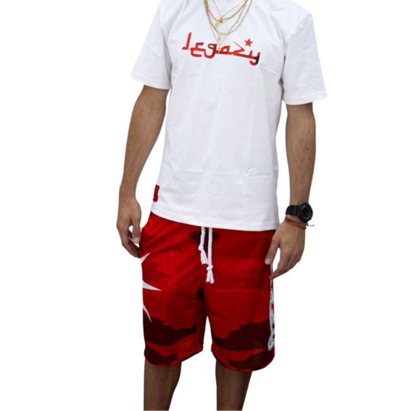 SHORT CAMO RED