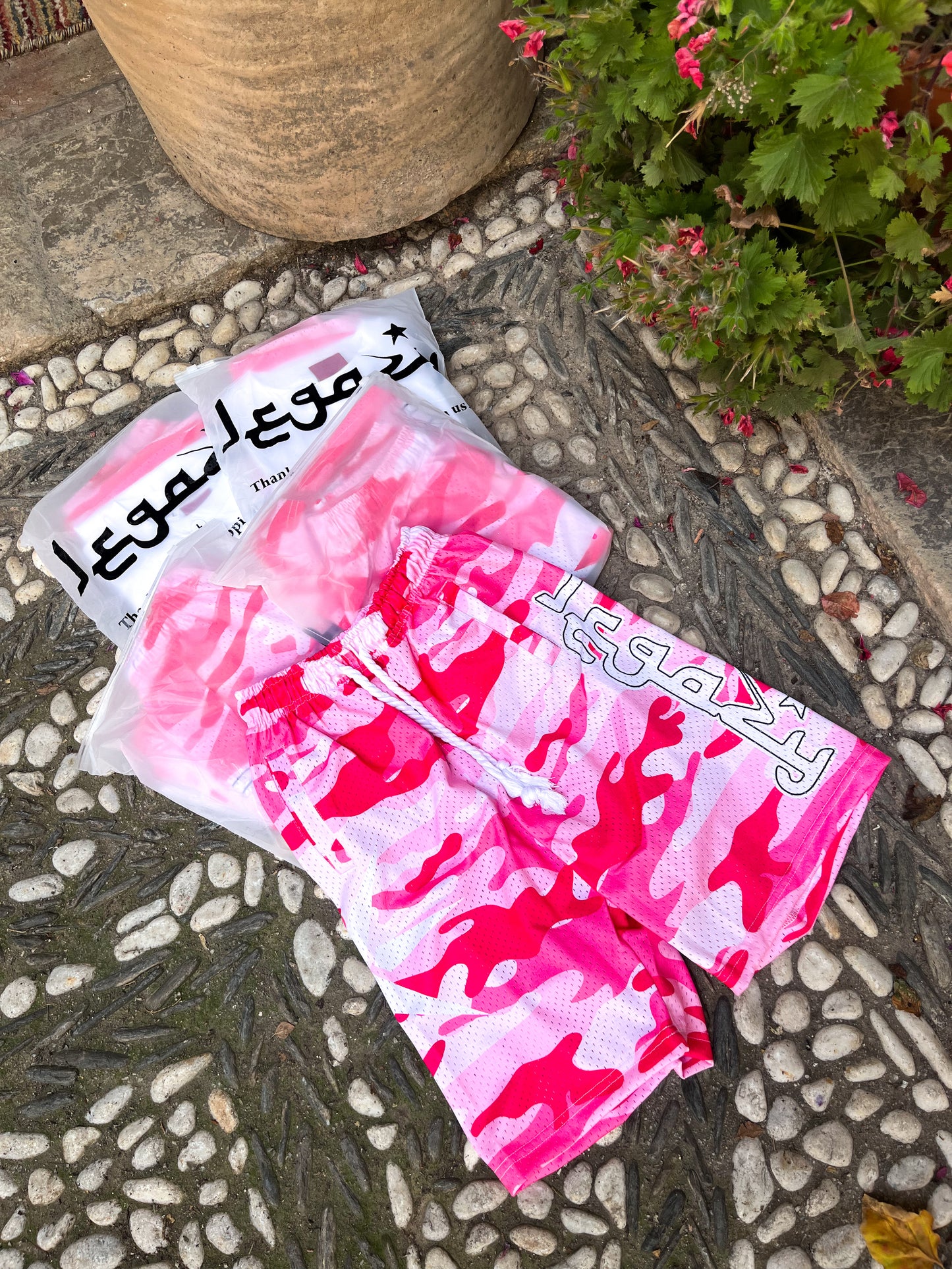 SHORT CAMO PINK