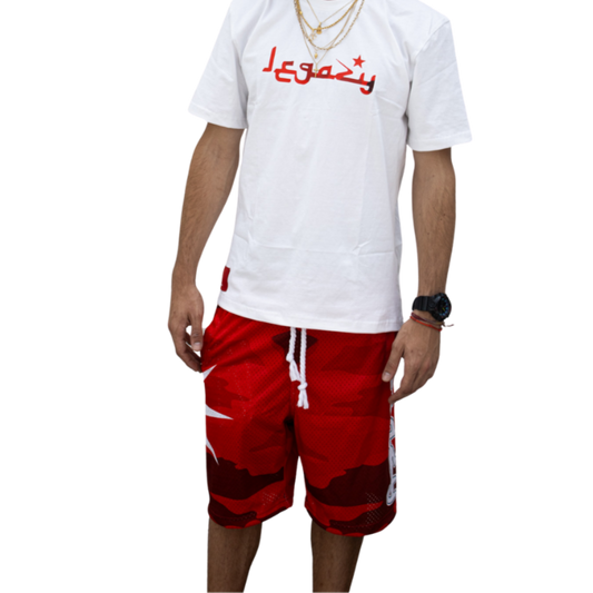 SHORT CAMO RED