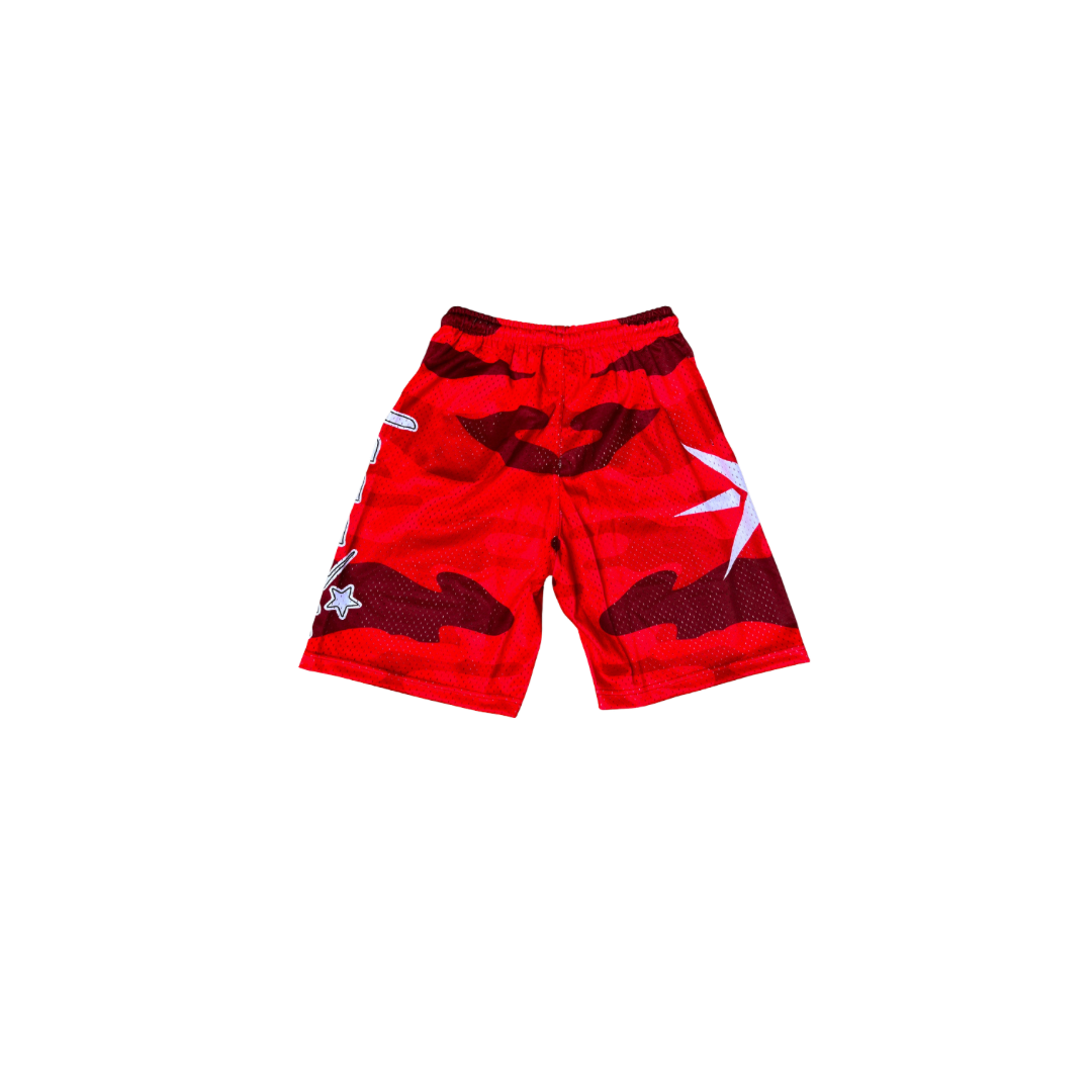 SHORT CAMO RED